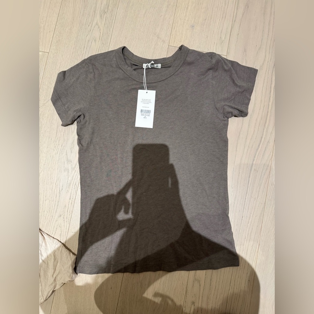 Buck Mason Jersey Slim Crew in Smokey Ash